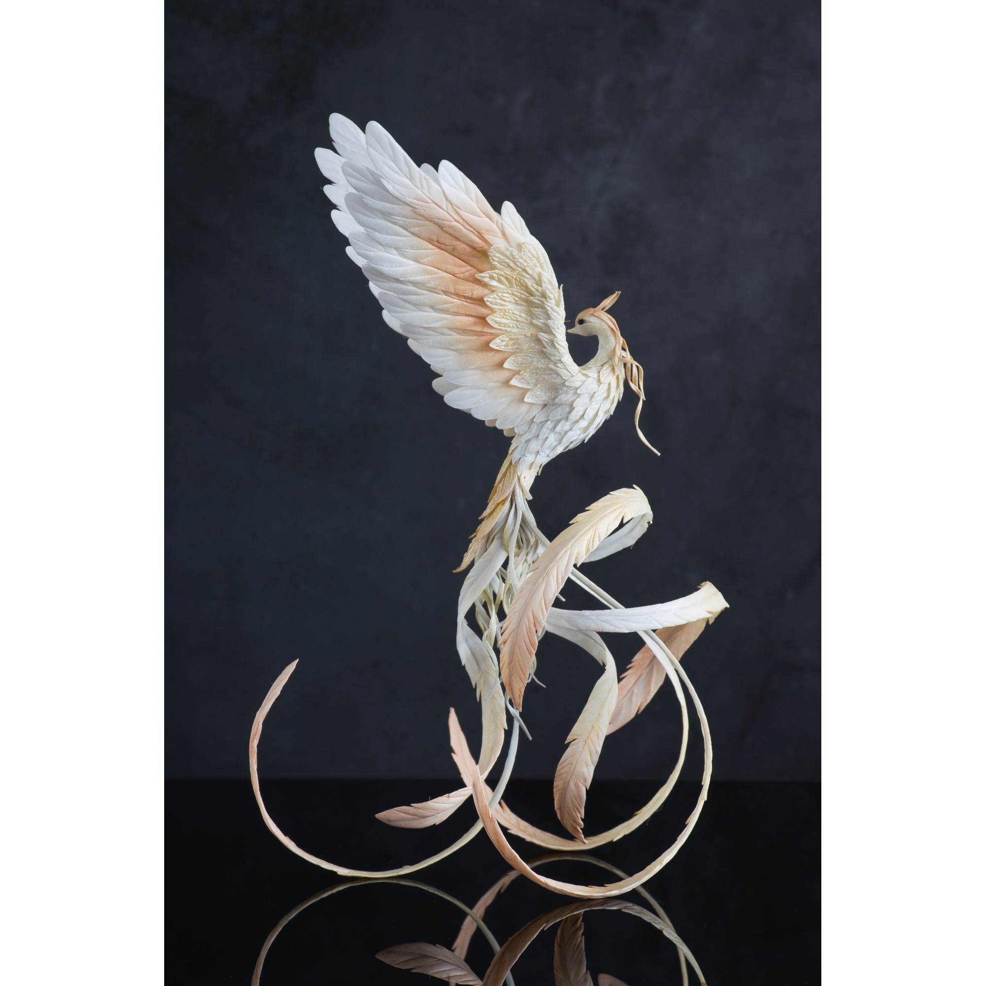 Handmade Phoenix Statue Bird Made Of Air Clay Fire Bird 2710