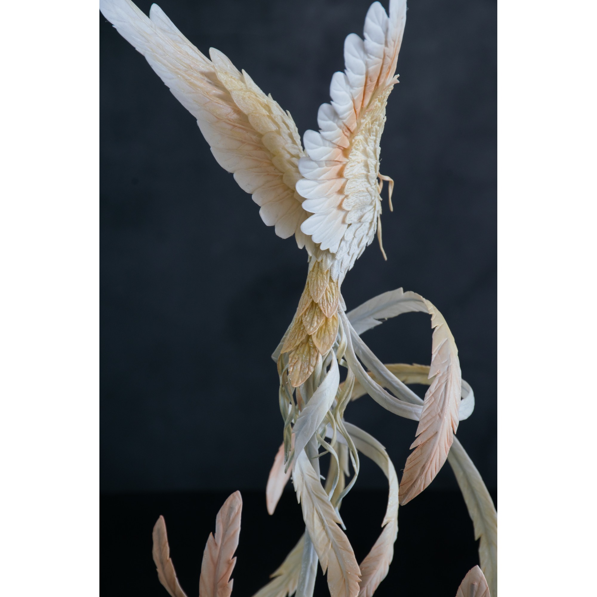 Handmade Phoenix Statue Bird Made Of Air Clay Fire Bird 2637