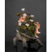 Collectible Handmade Turtle statue with lotus and and fishes