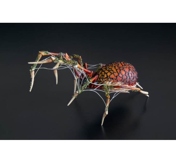 Collectible Handmade Fire spider sculpture. OOAK