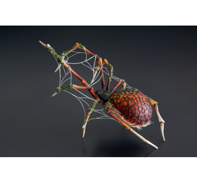 Collectible Handmade Fire spider sculpture. OOAK