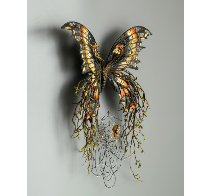 Collectible butterfly sculpture. Handmade fantasy OOAK 