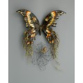 Collectible butterfly sculpture. Handmade fantasy OOAK 