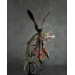 Collectible phoenix statue bird with sakura tree. Black fire bird