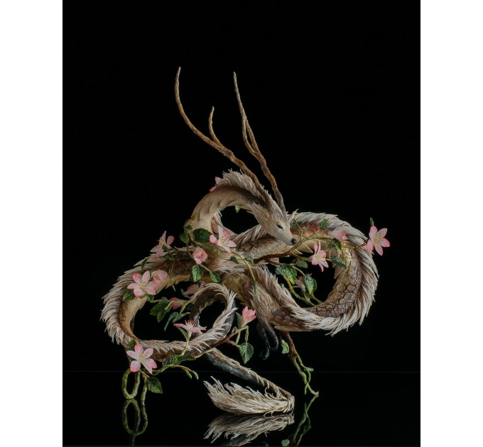 Collectible Dragon sculpture "Dancing with the wind". OOAK 