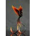 Handmade Phoenix statue bird. Dark fire bird