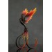 Handmade Phoenix statue bird. Dark fire bird