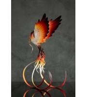 Handmade Phoenix statue bird. Fire bird