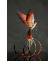 Handmade Phoenix statue bird. Fire bird