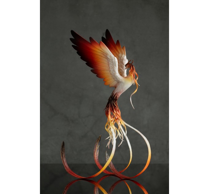 Handmade Phoenix statue bird. Fire bird