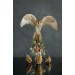 Collectible Owl sculpture with a fire butterfly. OOAK