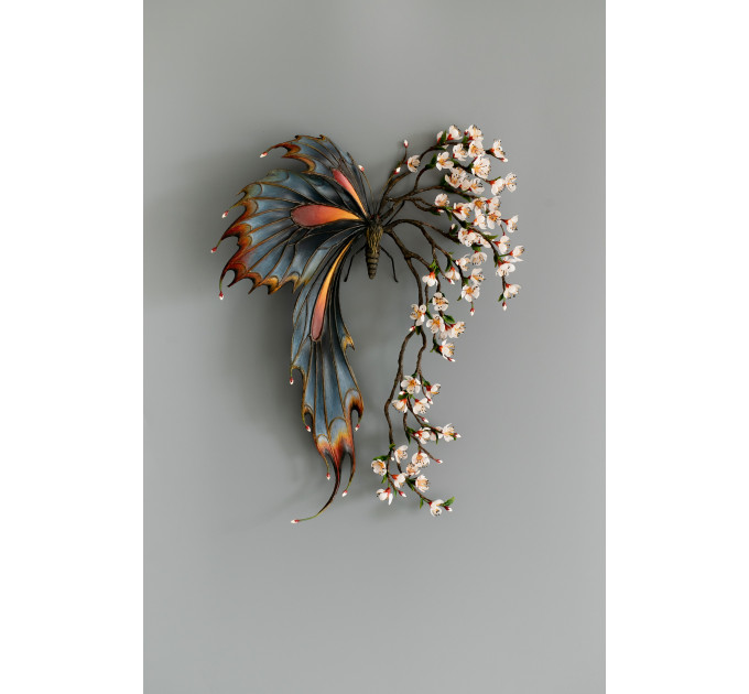 Butterfly sculpture . Handmade from air-dry clay. 