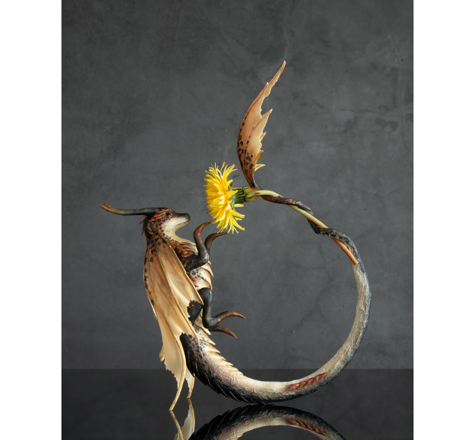 Dragon sculpture.. Handmade from air-dry clay