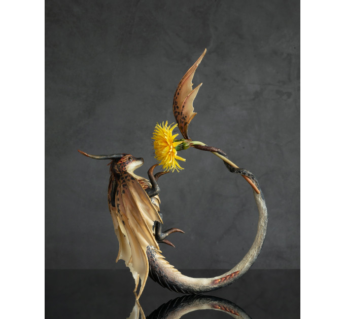 Dragon sculpture.. Handmade from air-dry clay