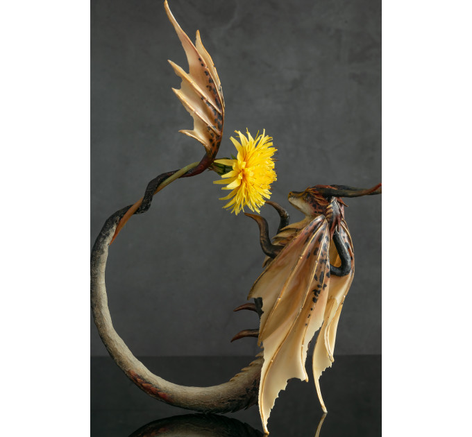 Dragon sculpture.. Handmade from air-dry clay