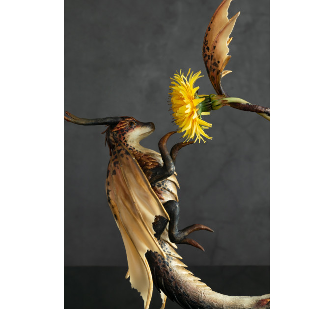 Dragon sculpture.. Handmade from air-dry clay