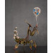 Sculpture of a mantis. Art handmade 