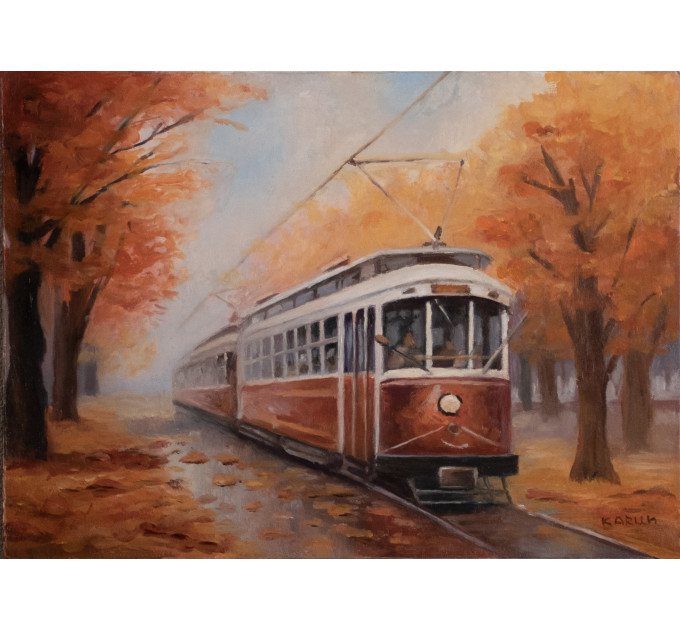 Oil Painting “AutumnTram