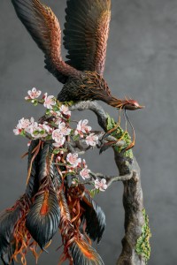 Phoenix  with sakura tree